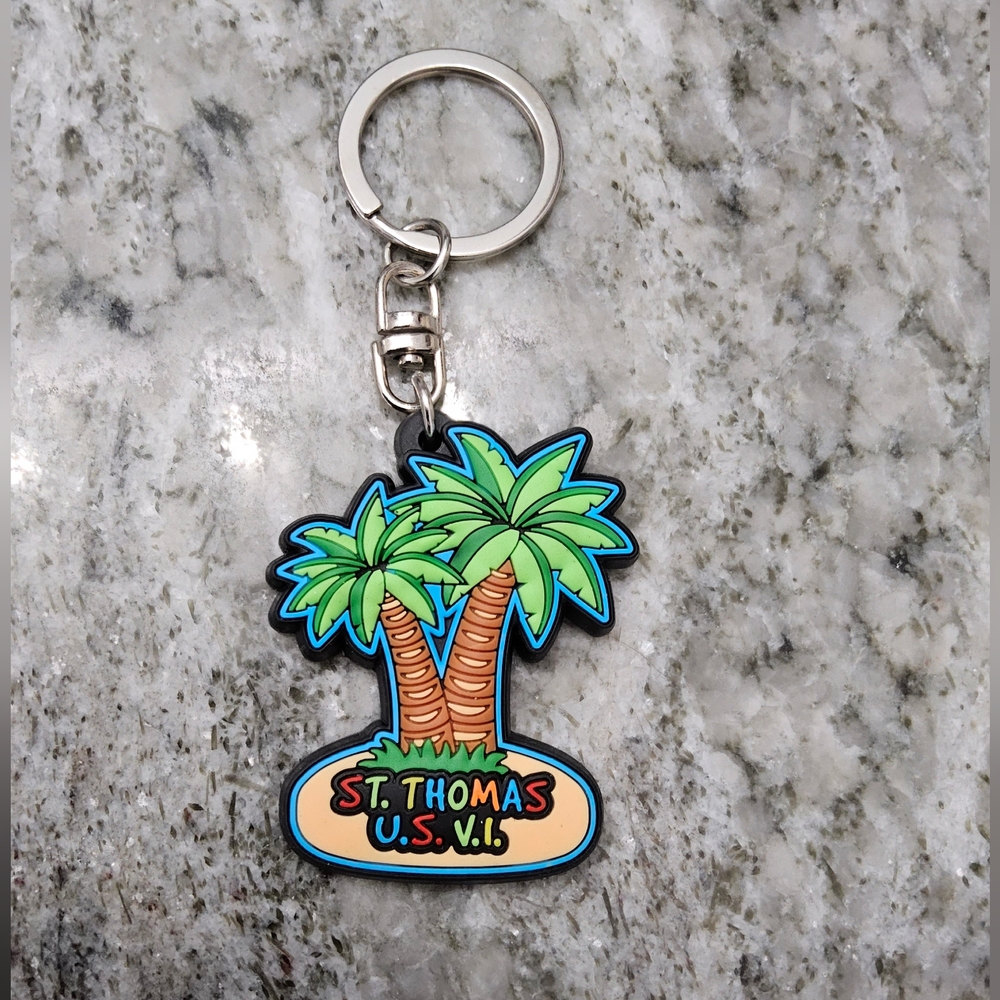 St. Thomas U.S.V.I. Palm Tree Keychain